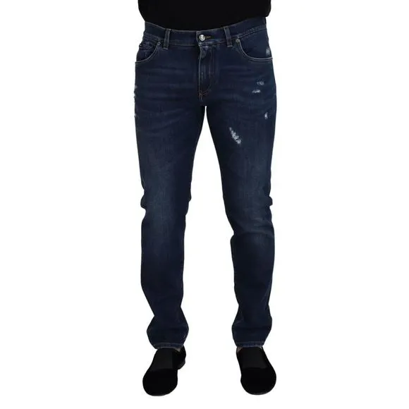 Dolce & Gabbana Blue Wash Cotton Stretch Slim Denim Men's Jeans
          
      NWT