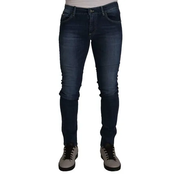 Dolce & Gabbana Blue Slim Fit Cotton Stretch Trousers Men's Jeans
          
      NWT
