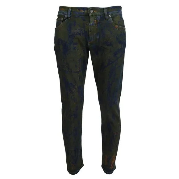Dolce & Gabbana Blue Green Skinny Cotton Denim Jeans
          
      NWT