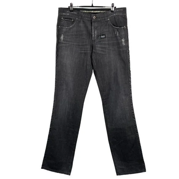 Dolce & Gabbana Skinny Fit Jeans Black Size 35x49 Men's Made in Italy A924