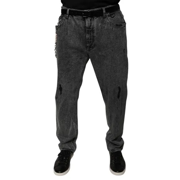 Dolce & Gabbana Dark Gray Cotton Skinny Denim Jeans
              
      NWT