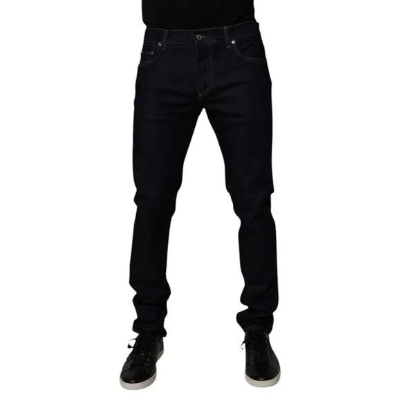 Dolce & Gabbana Black Cotton Stretch Men Skinny Denim Jeans
              
      NWT