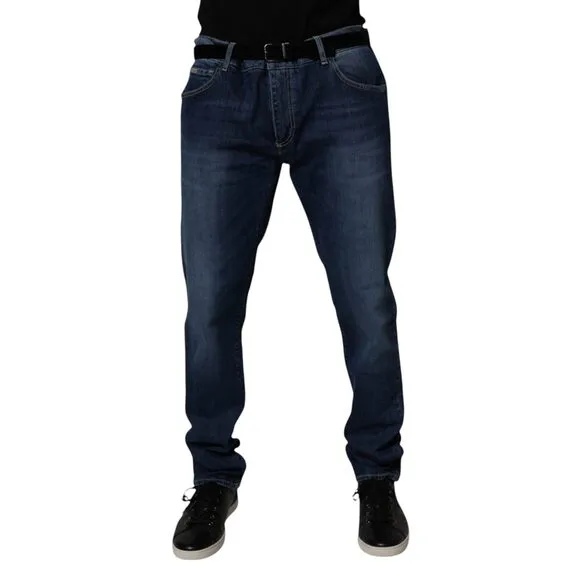 Dolce & Gabbana Blue Washed Cotton Stretch Skinny Denim Jeans
              
      NWT