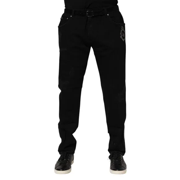 Dolce & Gabbana Black Cotton Skinny Men Denim Jeans
              
      NWT