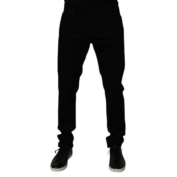 Dolce & Gabbana Black Cotton Stretch Slim Fit Men Denim Jeans
              
      NWT