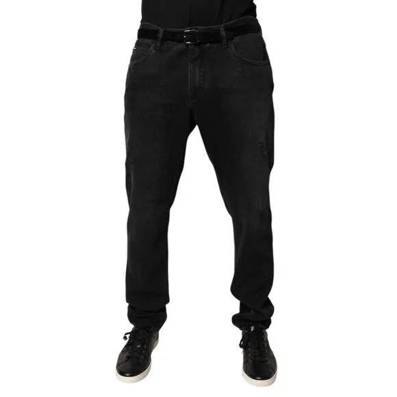 Dolce & Gabbana Black Cotton Skinny Men Denim Jeans
              
      NWT