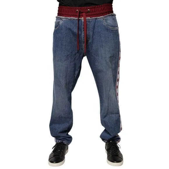 Dolce & Gabbana Blue Cotton Stretch Straight Denim Jeans
              
      NWT