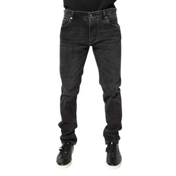 Dolce & Gabbana Gray Washed Cotton Skinny Denim Jeans
              
      NWT