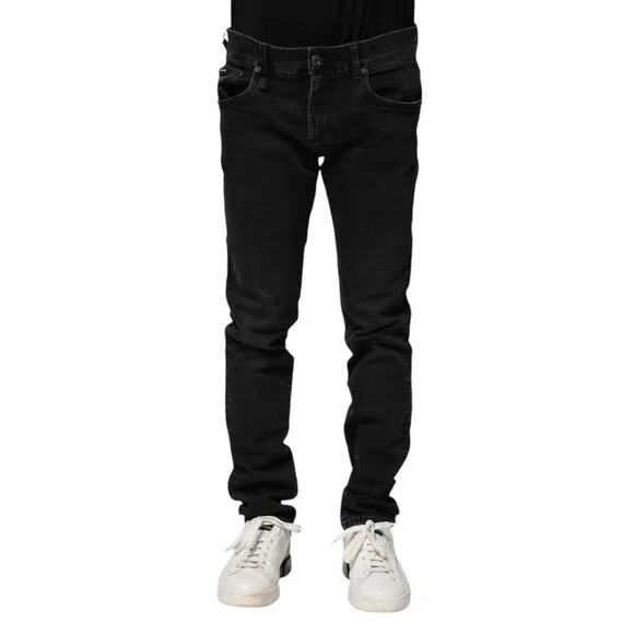 Dolce & Gabbana Black Cotton Skinny Men Denim Jeans
              
      NWT
