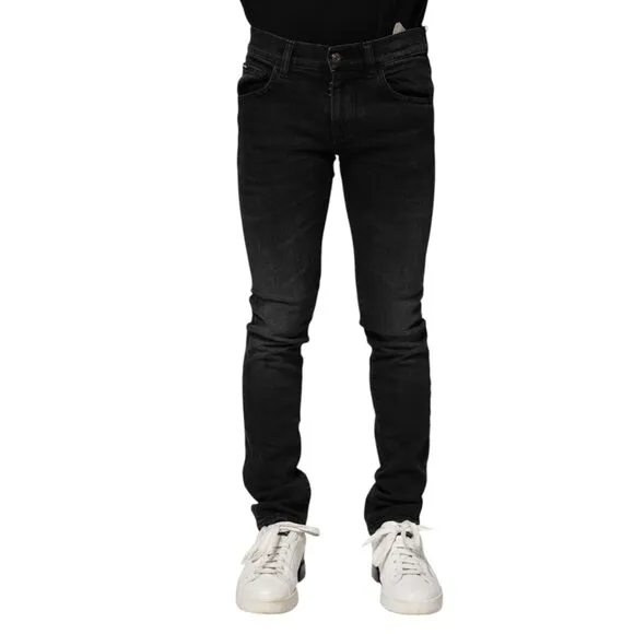 Dolce & Gabbana Black Cotton Skinny Men Denim Jeans
              
      NWT