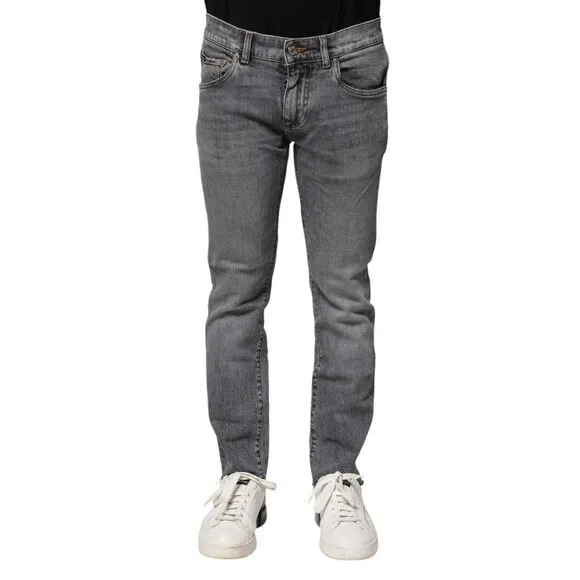 Dolce & Gabbana Gray Cotton Skinny Men Denim Jeans
              
      NWT