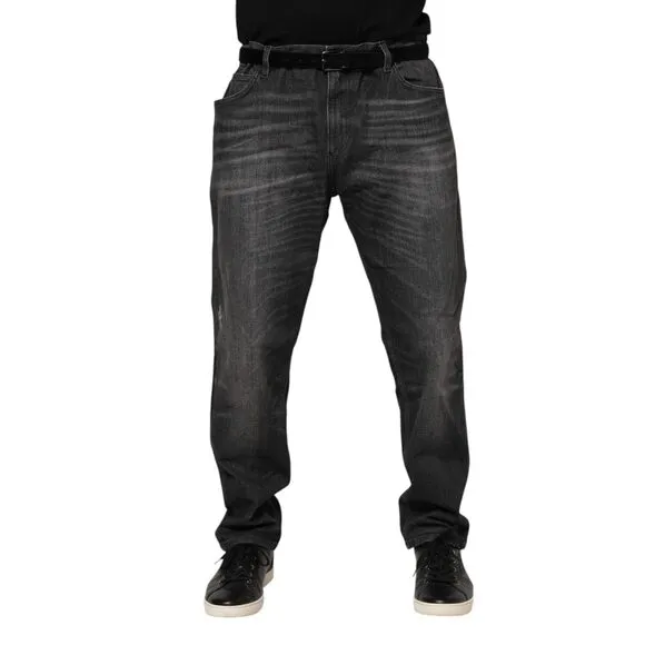 Dolce & Gabbana Gray Washed Cotton Loose Denim Jeans
              
      NWT