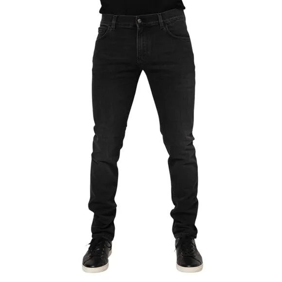 Dolce & Gabbana Black Washed Cotton Skinny Denim Jeans
              
      NWT