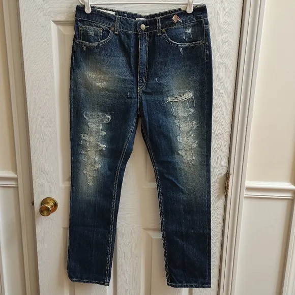 NWT Dondup jeans Pantalone Fighter men's 34x28 distressed