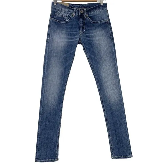 Dondup Jeans 29 George Selkie Medium Wash Denim Skinny Slim Leg Mens Pants