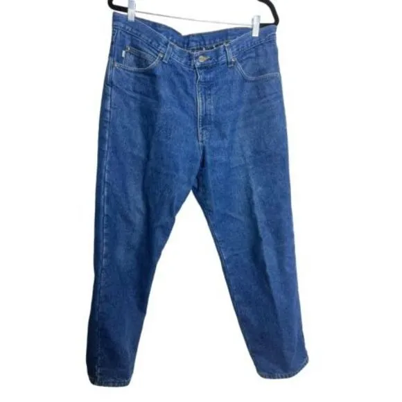 L.L. Bean Double L Jeans  Flannel Lined 36x30 Blue Denim Y2K Gorpcore Grunge