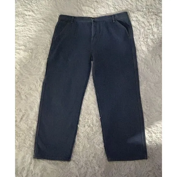 Vintage Stanley Insulated Utility Denim Jeans Men's Size 42 30 Fleece Lined Work