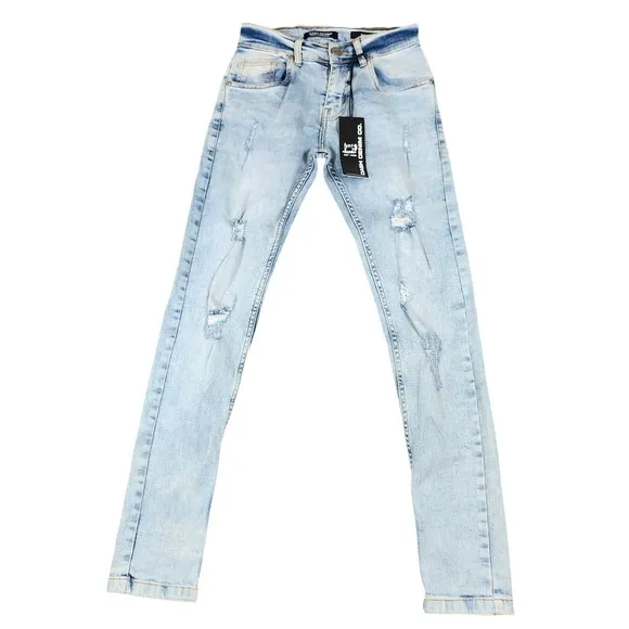 DASH Denim Slim Fit Distressed Ripped‎ Light Wash Jeans 28x30
              
      NWT