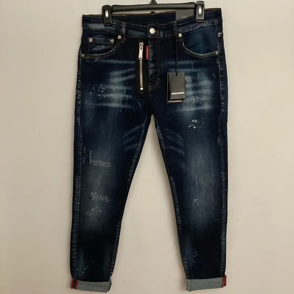 Dsquared2 jeans stretchy skinny dark blue mens