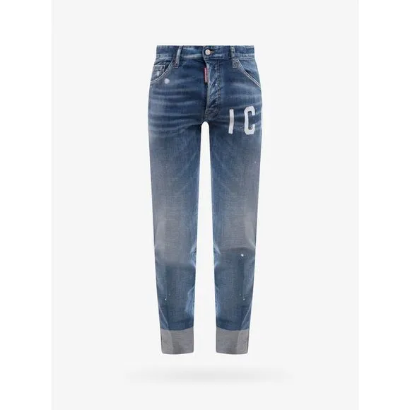 DSQUARED2 MAN  Stretch cotton jeans with maxi DSquared2 Icon print
          
      NWT