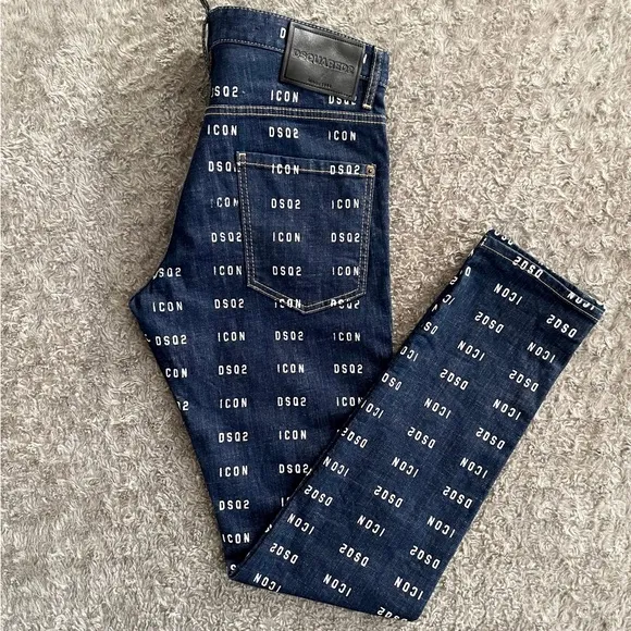 Mens DSQUARED2 printed Denim jeans size 48 (32)