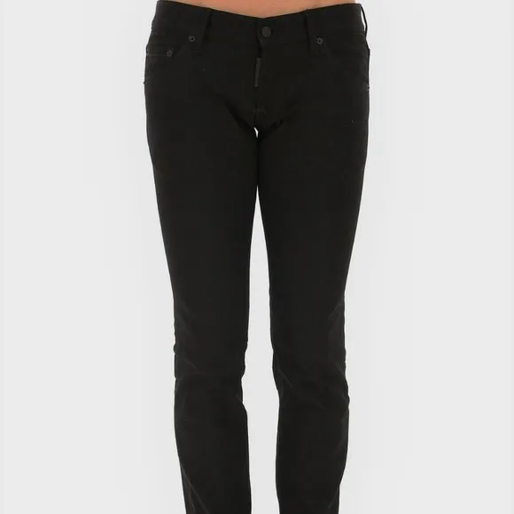 Dsquared2 Men's Extra-Slim Fit Italian Denim Tapered Leg Black Jeans 35 (52 EU)