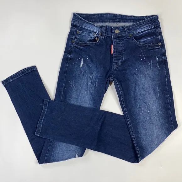 DSquared2 Denim Jeans Size 42 Italy Style 1994 Slim Paint Spatter (30x33 US)