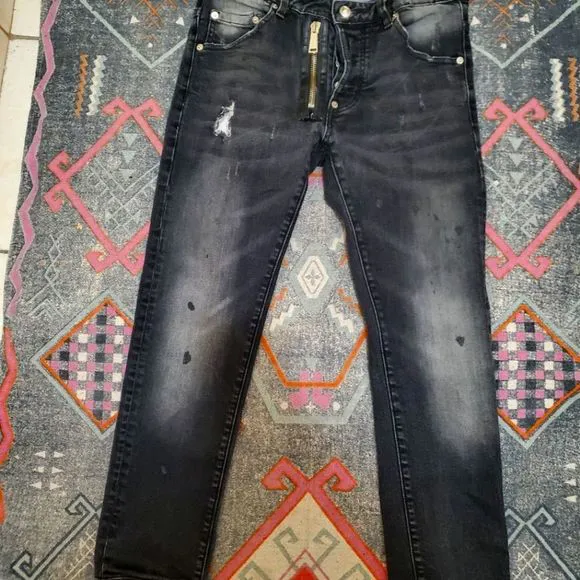 Dsquared2 Distressed Black Jeans Sz 46