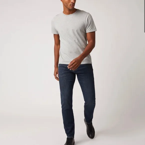DSTLD Men’s Skinny Slim Jeans in Dark Worn