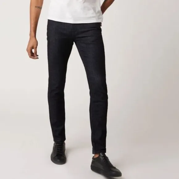 DSTLD Los Angeles Slim Jeans Faded Distressed Charcoal