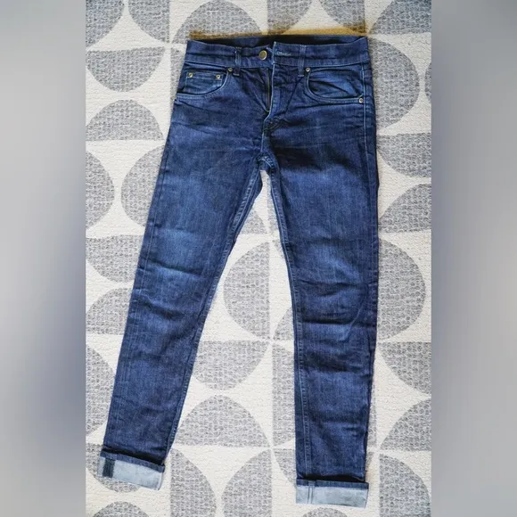 DSTLD Skinny Slim Raw Denim Jeans, Men’s 28x30