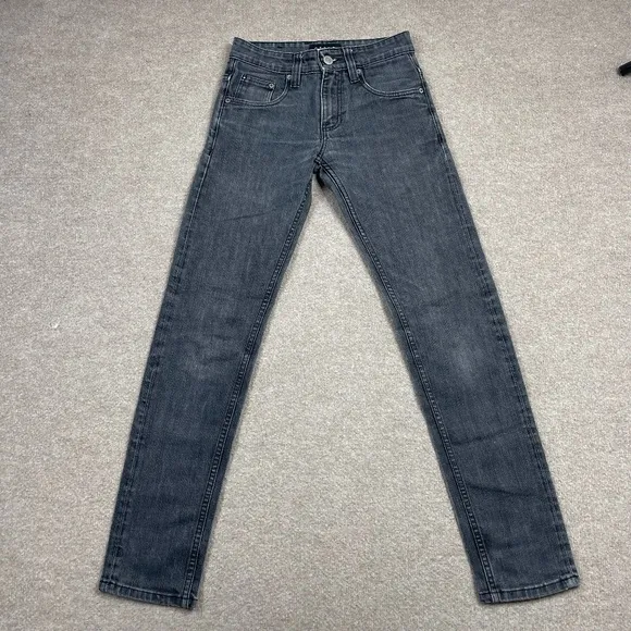 DSTLD Jeans 28 Mens Gray Black Skinny Cigarette Raw