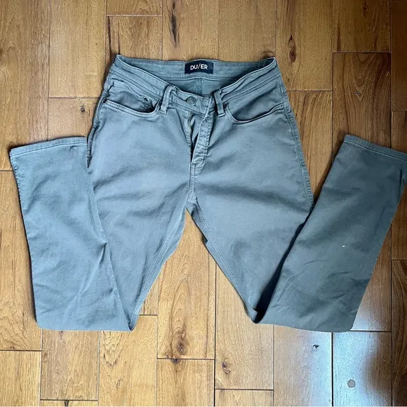 Duer du/er 31x32 relaxed fit, olive green