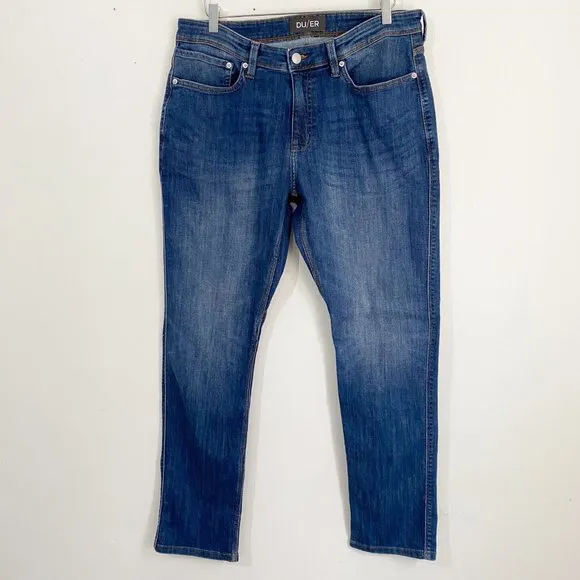 DU/ER Mens L2X Relaxed Taper Jeans Size 34x32