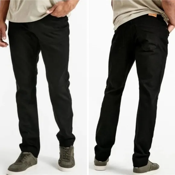 DUER DU/ER Performance Denim Slim Fit Stretch Jeans Pants Black Size 38/34