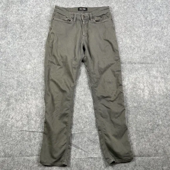 DU/ER Men's L2X Performance Denim Slim Stretch Jeans Size 30x32 Green