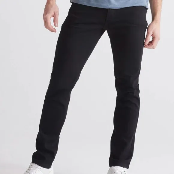 DU/ER Men's Performance Denim Slim Stretch Jeans in Black - Size W 32 x L 30