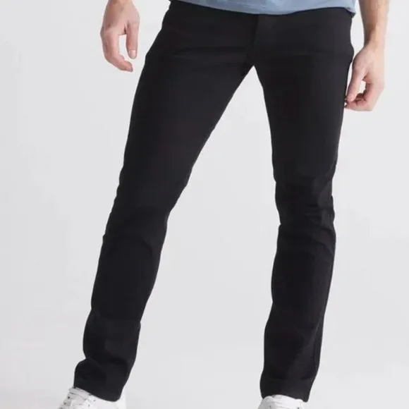 DU/ER Men's Performance Denim Slim Stretch Jeans in Black - Size W 32 x L 32