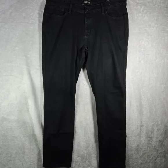 DU/ER Jeans Mens Size 40x32 Black L2X Slim Fit Stretch Performance Denim