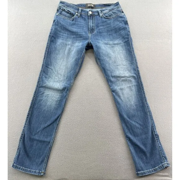 DU/ER Jeans Mens Sz 34x34 Medium Wash L2X Relaxed Taper Fit
