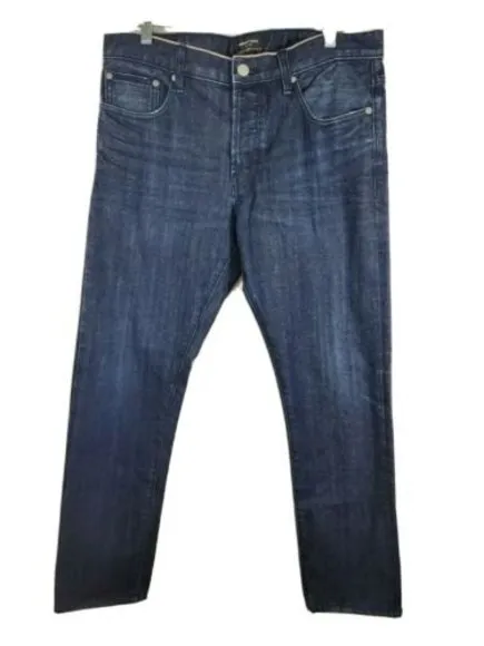 Earnest Sewn Dean Skinny Jean's Men’s 32 x 29L Dark Blue in color top secret