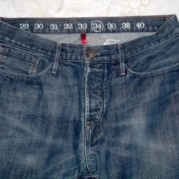 Earnest Sewn blue denim jeans Hemingway 34