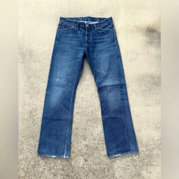 Ernest Sewn Selvedge Denim Jeans 36x34 Men’s Red Lines Straight Fit