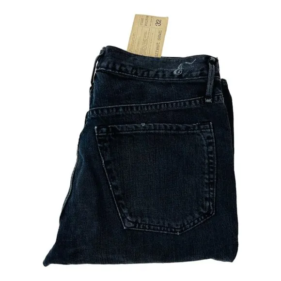 NWT Earnest Sewn Black Fulton Straight Leg 5 Pocket Jeans Mens Size 32X33
          
      NWT