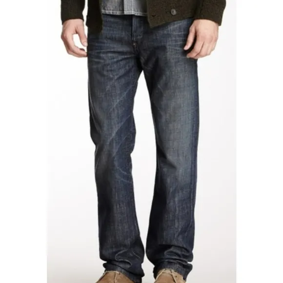 Earnest Sewn Fulton Straight Leg Dark Wash Jeans Size 33x29