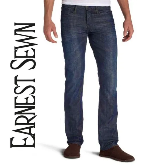 Earnest Sewn Fulton Zip 380 Straight Leg Jeans 38 33