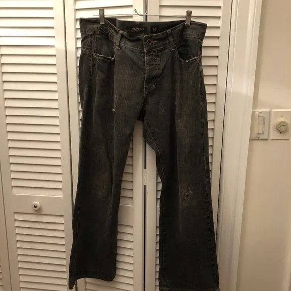 Ed Hardy by Christian Audigier  men embroidered jeans, 34