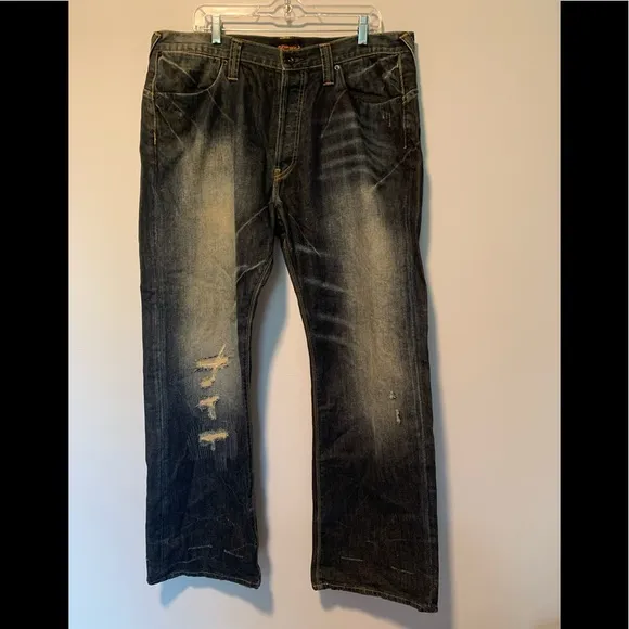🎈CLEARANCE🎈Sz 38/32 Ed Hardy Distressed Dark Wash Jeans