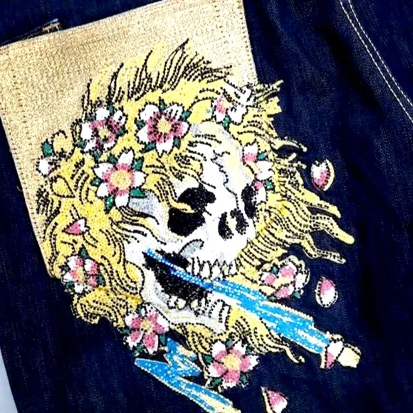 ED HARDY skull Jeans  42 x 32