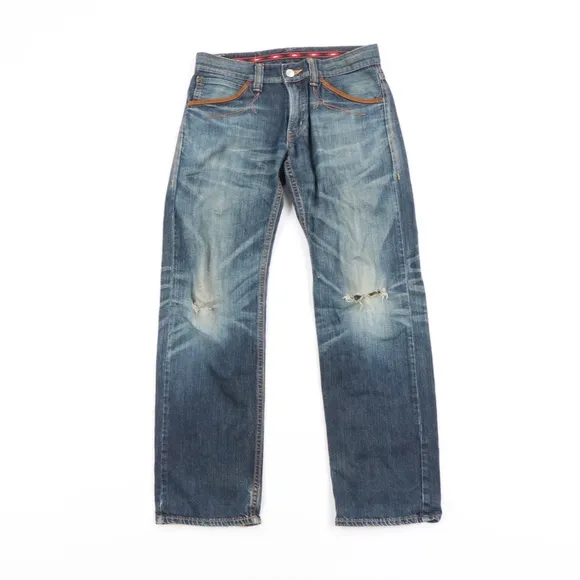 Edwin Mens 32x33 Distressed Southwestern Jeans